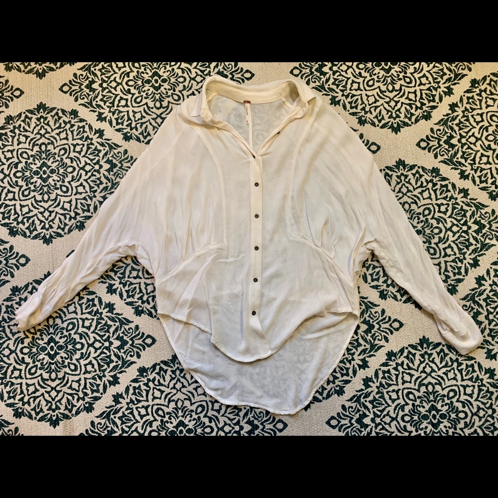FREE PEOPLE Off-White Oversized Blouse/Tunic XS